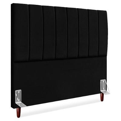 Cabeceira Queen 160 Cm Com Frame Carla Suede Preto Artte Preto