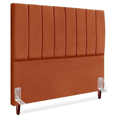 Cabeceira Queen 160 Cm Com Frame Carla Suede Terracota Artte Terracota