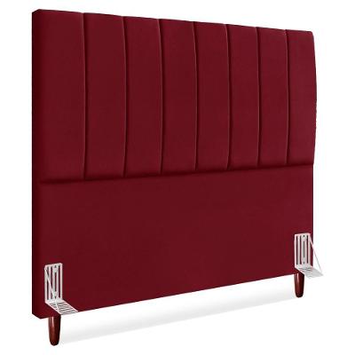 Cabeceira Casal 140 Cm Com Frame Carla Suede Vinho Artte Vinho