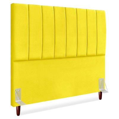 Cabeceira Queen 160 Cm Com Frame Carla Suede Amarelo Artte Amarelo