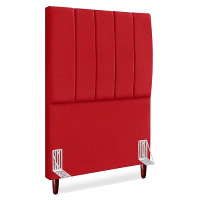 Cabeceira Solteiro 100 Cm Com Frame Carla Suede Vermelho Artte Vermelho