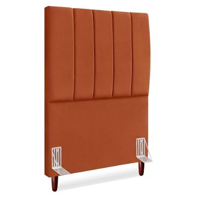 Cabeceira Solteiro 100 Cm Com Frame Carla Suede Terracota Artte Terracota