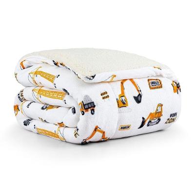 Coberdrom Solteiro Tutti Kids Manta 100g Dupla Face Flannel E Sherpa 01 Peça 100% Poliéster - Manny