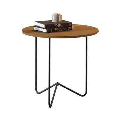 Mesa De Lateral Jb 8004 Luxo Nature Pe Preto - Moveis Jb