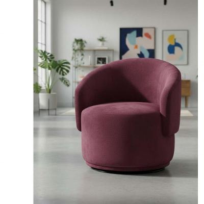 Poltrona Decorativa Giratória Sala De Estar Recepção Jasmine Suede Bordô