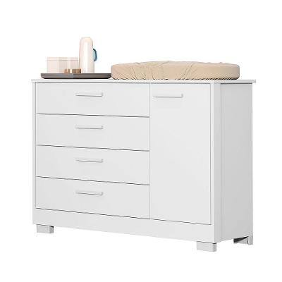 Comoda Zaki 1 Porta 4 Gaveta Branco Fosco - Reller