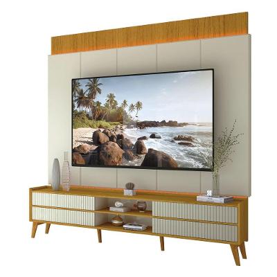 Home Painel 220 E Rack 212 Magnifico Para Tvs De Até 75 Polegadas Naturale Off White - Gelius