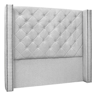 Cabeceira Estofada Egito Spz 160cm Casal Linho - Doce Sonho Móveis Grigio