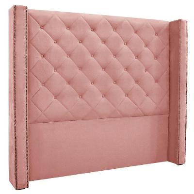 Cabeceira Estofada Egito Spz 160cm Casal Veludo - Rosa