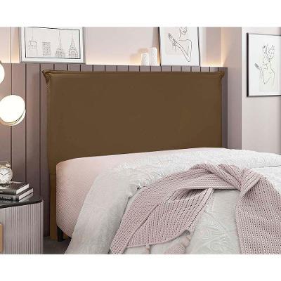 Cabeceira Estofada Nápoles Spz 195cm King Size Suede - Caramelo