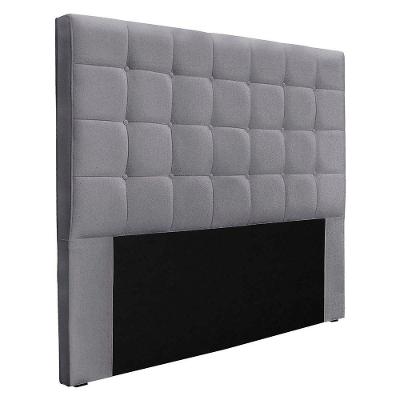 Cabeceira Estofada Polônia Spz 160cm Queen Size Linho - Cinza