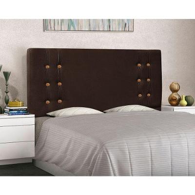 Cabeceira Estofada Santorini Spz 160cm Queen Size Suede - Marrom