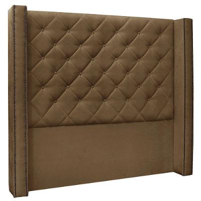 Cabeceira Estofada Egito Spz 160cm Casal Suede - Caramelo