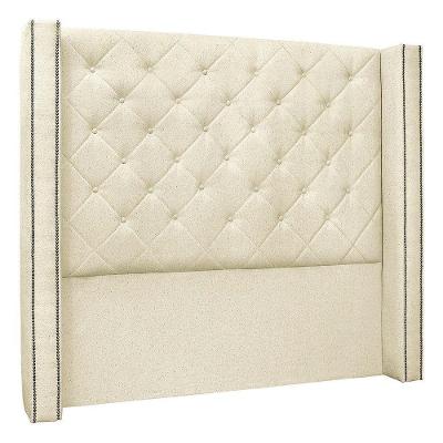 Cabeceira Estofada Egito Spz 90cm Solteiro Linho - Pérola