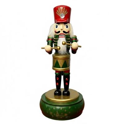 Caixa Musical Quebra Nozes Tambor Verde 30cm