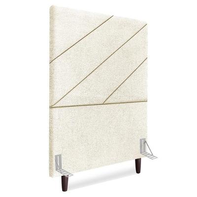Cabeceira Solteiro 90 Cm Com Frame Cristal Boucle Bege Artte Bege