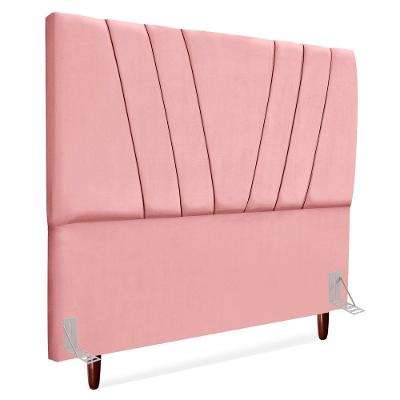 Cabeceira Queen 160 Cm Com Frame Belgica Suede Rosa Artte Rosa