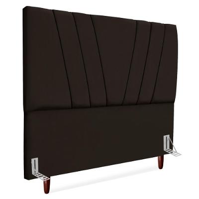 Cabeceira Casal 140 Cm Com Frame Belgica Suede Marrom Artte Marrom