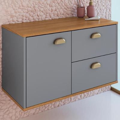 Gabinete Suspenso 01 Porta 2 Gavetas 80 Cm Mdf Livia Freijo Urbi