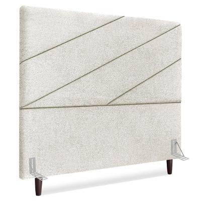 Cabeceira Queen 160 Cm Com Frame Cristal Boucle Cinza Claro Artte Cinza Claro