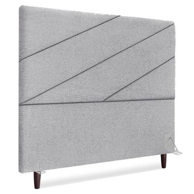 Cabeceira Queen 160 Cm Com Frame Cristal Boucle Cinza Artte Cinza