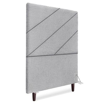 Cabeceira Solteiro 90 Cm Com Frame Cristal Boucle Cinza Artte Cinza