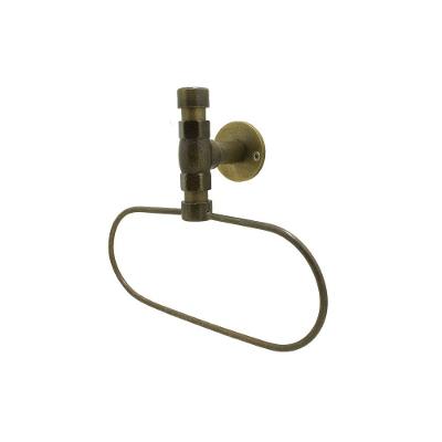 Acessório Industrial Rústico Banheiro Lavatório Porta Toalha Argola Dourado Ouro Velho Metal Luxo