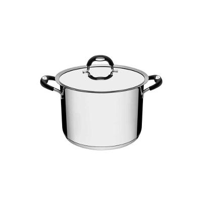 Caldeirão Tramontina Duo Silicone Aço Inox Fundo Triplo Tampa Alças Silicone 20cm 4,5l Tramontina