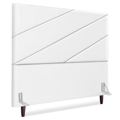 Cabeceira Casal 140 Cm Com Frame Cristal Corino Branco Artte Branco