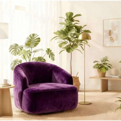 Poltrona Orgânica Luxo Recepção Lótus Suede Cor Roxo