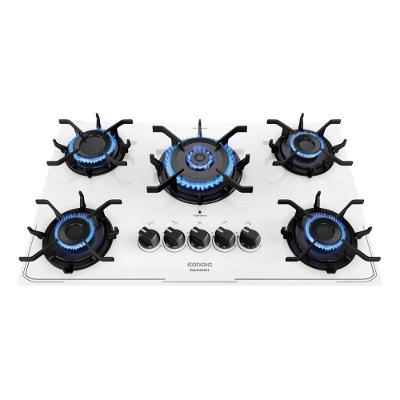 Cooktop a Gás Itatiaia Itamaster 5 Bocas Vidro Temperado Branco com Acendimento Automático Bivolt