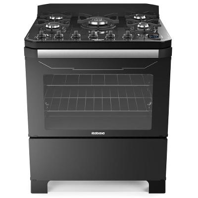 Fogão Itatiaia Itamaster 5 Bocas Digital Preto Bivolt