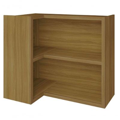 Armário Aéreo Para Cozinha De Canto Com Prateleira Imperatriz Freijó - Nesher