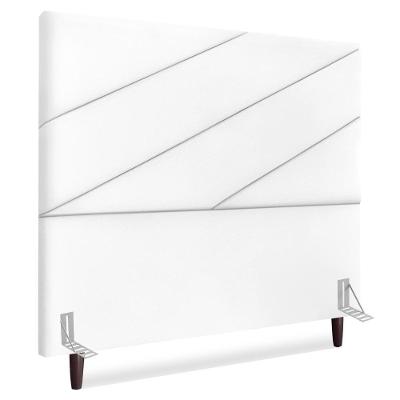 Cabeceira Queen 160 Cm Com Frame Cristal Suede Branco Artte Branco