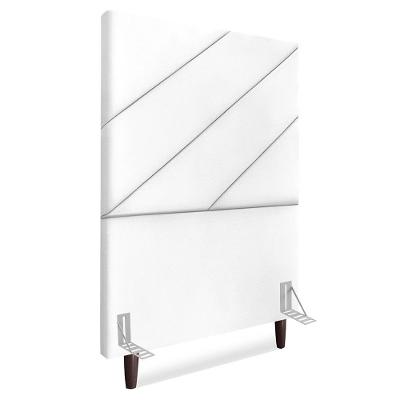 Cabeceira Solteiro 100 Cm Com Frame Cristal Suede Branco Artte Branco