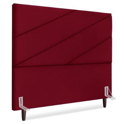 Cabeceira Casal 140 Cm Com Frame Cristal Suede Vinho Artte Vinho