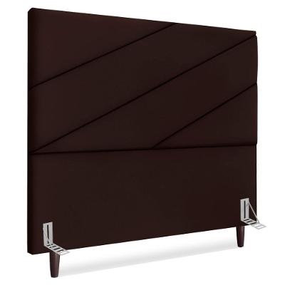 Cabeceira Casal 140 Cm Com Frame Cristal Suede Marrom Artte Marrom