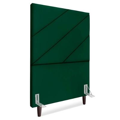 Cabeceira Solteiro 90 Cm Com Frame Cristal Suede Verde Artte Verde