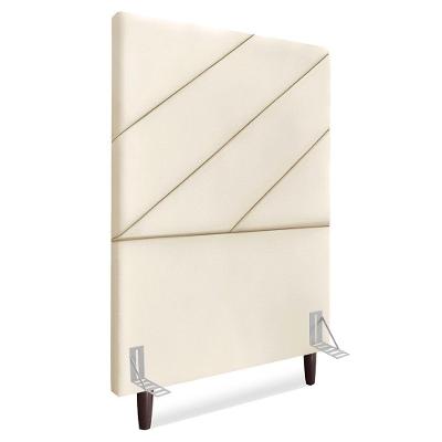 Cabeceira Solteiro 90 Cm Com Frame Cristal Suede Bege Artte Bege