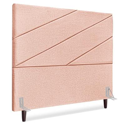 Cabeceira Casal 140 Cm Com Frame Cristal Linho Rose Artte Rose