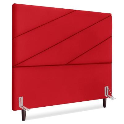 Cabeceira Queen 160 Cm Com Frame Cristal Suede Vermelho Artte Vermelho