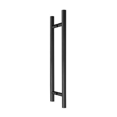 Puxador Para Portas Em Aço Inox Preto Fosco Egeu Grego Metal 120cm