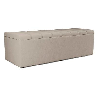 Recamier Calcadeira Bau 140 Cm Dalia Linho Bege Artte Bege