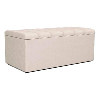 Recamier Calcadeira Bau 100 Cm Dalia Linho Cru Artte Cru