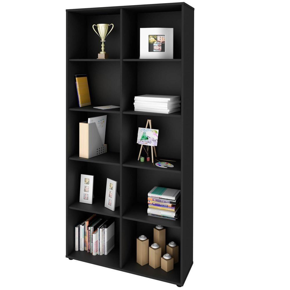 Estante Multiuso Com 10 Nichos Clean A02 187X90 Preto - 1