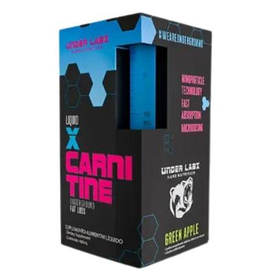 L-carnitina Liquida X-carnitine 2000mg Under Labz 48 Doses Sabor Maçã Verde