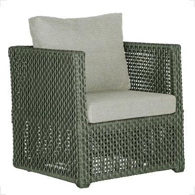 1 Poltrona Madri Alumínio Corda Náutica Estofado 3 Trama Verde