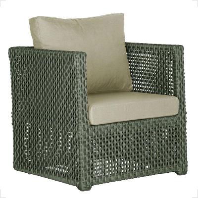 1 Poltrona Madri Alumínio Corda Náutica Estofado 7 Trama Verde