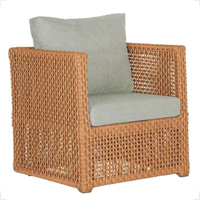 1 Poltrona Madri Alumínio Corda Náutica Estofado 3 Trama Terra Cota