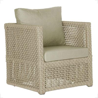 1 Poltrona Madri Alumínio Corda Náutica Estofado 7 Trama Rami